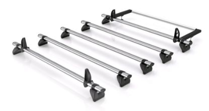 Rhino 5 KammBar Fleet Steel Roof Bars with Roller Bundle for Renault Master 2024-Onwards | L2 | H2 | Twin Rear Doors