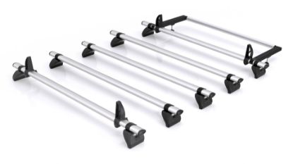 Rhino 5 Aluminium KammBar Pro Roof Bars with Roller Bundle for Nissan Interstar 2025-Onwards | L2 | H2 | Twin Rear Doors