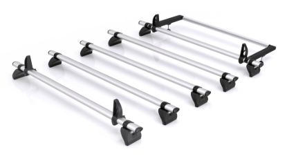 Rhino 5 Aluminium KammBar Pro Roof Bars with Roller Bundle for Renault Master 2024-Onwards | L3 | H2 | Twin Rear Doors