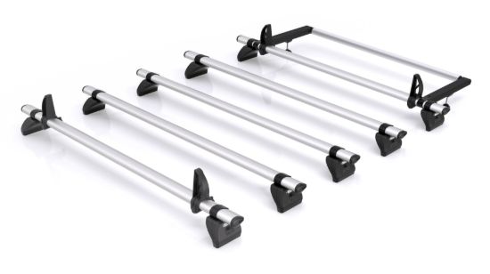 Rhino 5 Aluminium KammBar Pro Roof Bars with Roller Bundle for Renault Master 2024-Onwards | L3 | H2 | Twin Rear Doors