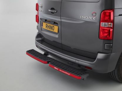 black AccessStep Twin on van rear