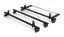 Rhino 3 KammBar Black Roof Bars with Roller Bundle for Ford Transit Custom 2023-Onwards | L1 | H1 | Twin Rear Doors
