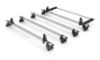Rhino 4 KammBar Fleet Steel Roof Bars with Roller Bundle for Nissan NV300 2016-Onwards | L1 | H1 | Twin Rear Doors