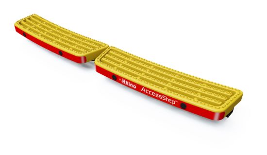Rhino AccessStep Twin - yellow - with reversing sensors for Maxus Deliver 9 2020-Onwards | L3 | H2 | Twin Rear Doors