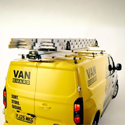ultiloader with two ladders on van roof