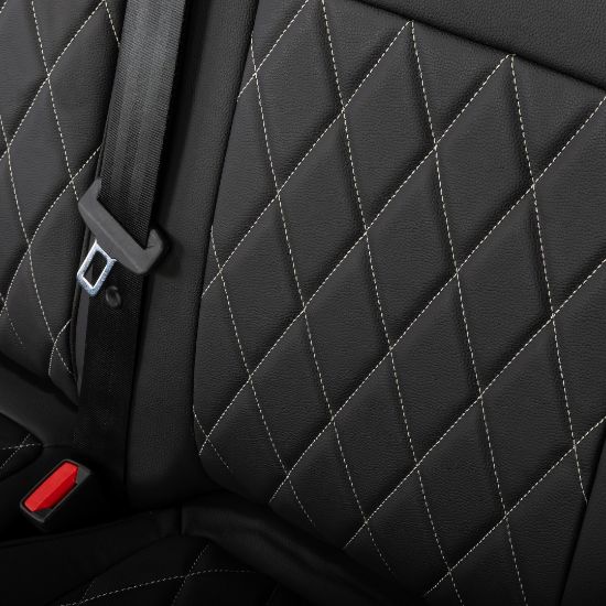 Picture of UK Custom Covers Ford Transit Custom Seat Covers Tailored Leatherette (2023+) - Single Bentley Stitch | SC1274B