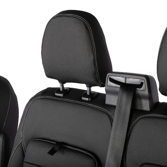 Picture of UK Custom Covers Ford Transit Custom Seat Covers Tailored Leatherette (2023+) - Block Stitch | SC1275B