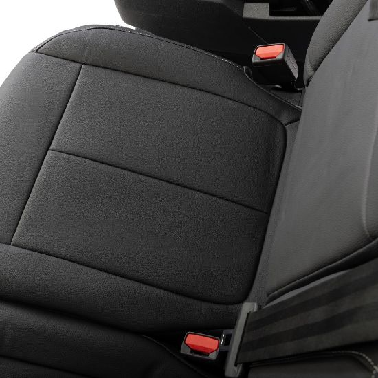 Picture of UK Custom Covers Ford Transit Custom Seat Covers Tailored Leatherette (2023+) - Block Stitch | SC1275B