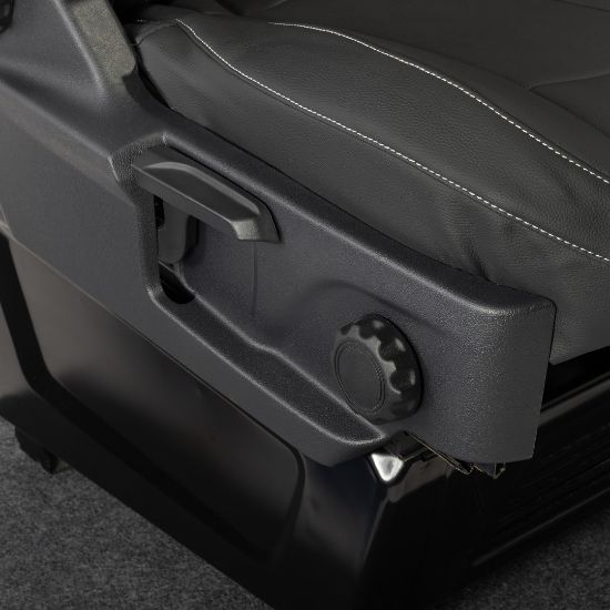 Picture of UK Custom Covers Ford Transit Custom Seat Covers Tailored Leatherette (2023+) - Block Stitch | SC1275B