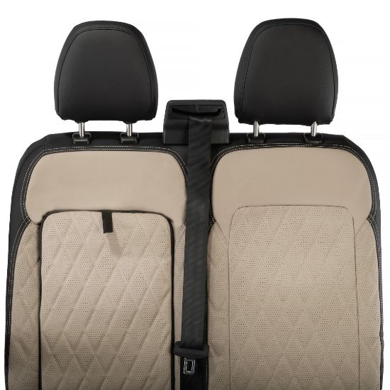 Picture of UK Custom Covers Ford Transit Custom Seat Covers Tailored Leatherette (2023+) - Diamond - 2 Tone | SC1277B