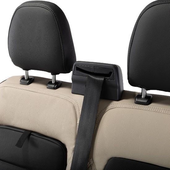 Picture of UK Custom Covers Ford Transit Custom Seat Covers Tailored Leatherette (2023+) - Block Stitch - 2 Tone (Cream with Black) | SC1278B