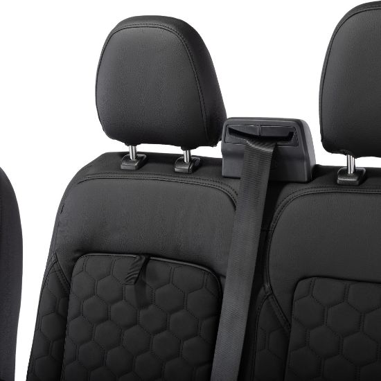 Picture of UK Custom Covers Ford Transit Custom Seat Covers Tailored Leatherette (2023+) - Honeycomb Stitch | SC1279B