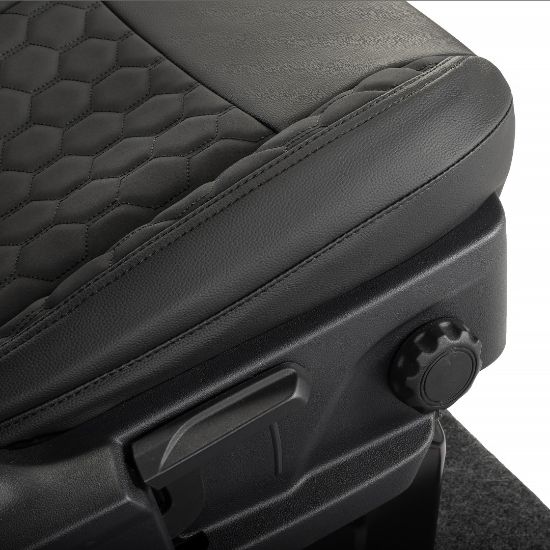 Picture of UK Custom Covers Ford Transit Custom Seat Covers Tailored Leatherette (2023+) - Honeycomb Stitch | SC1279B