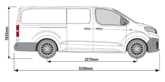Picture of Rhino VanLadder - Silver Rear Door Ladder with fitting Kit for Citroen Dispatch 2016-Onwards | L3 | H1 | Twin Rear Doors | AL6-LK23