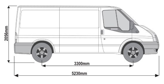 Picture of Rhino 3 DeltaBar Roof Bars for Ford Transit 2000-2014 | L2 | H1 | Twin Rear Doors | AB3D-B83