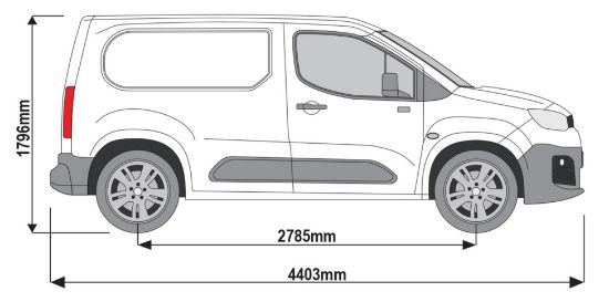 Picture of Van Guard ULTI Loader 2.3m - Suits Double CAT Ladders for Citroen Berlingo 2018-Onwards | L1 | H1 | Twin Rear Doors | VGUL-03-2300
