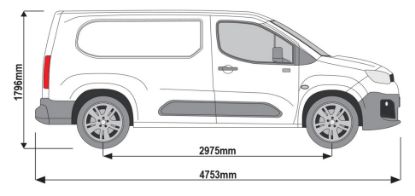 Picture of Van Guard ULTI Loader 3.1m - Suits Double CAT Ladders for Citroen Berlingo 2018-Onwards | L2 | H1 | Twin Rear Doors | VGUL-03-3100