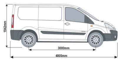 Picture of Rhino KammRack Roof Rack 2.4m long x 1.4m wide for Fiat Scudo 2007-2016 | L1 | H1 | Tailgate | K552