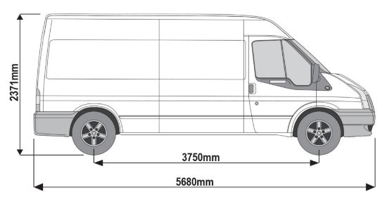 Picture of Rhino 2 DeltaBar Roof Bars for Ford Transit 2000-2014 | L3 | H2 | Twin Rear Doors | A2D-B82
