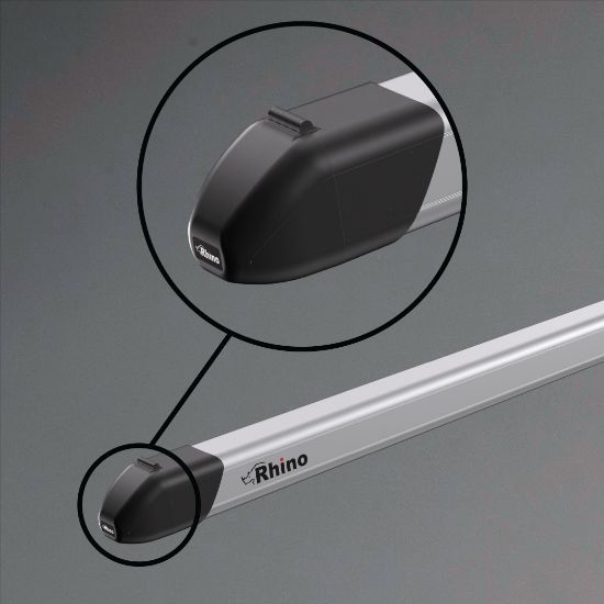 Picture of Rhino 3m Silver PipeTube Pro Unlined Universal Van Pipe Carrier | RP31