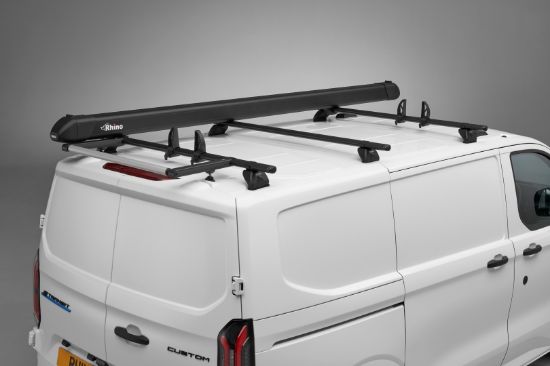 black pipetube pro on van roof from rear