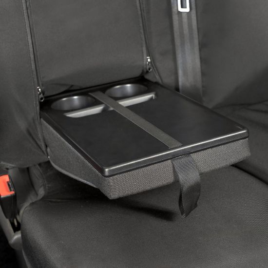 Picture of UK Custom Covers Ford Transit Custom Seat Covers Cotton-Backed PU (2013-2023) - Front & Rear (6 Seat With Front Pull Down Tray) - Black | SC102B-131B