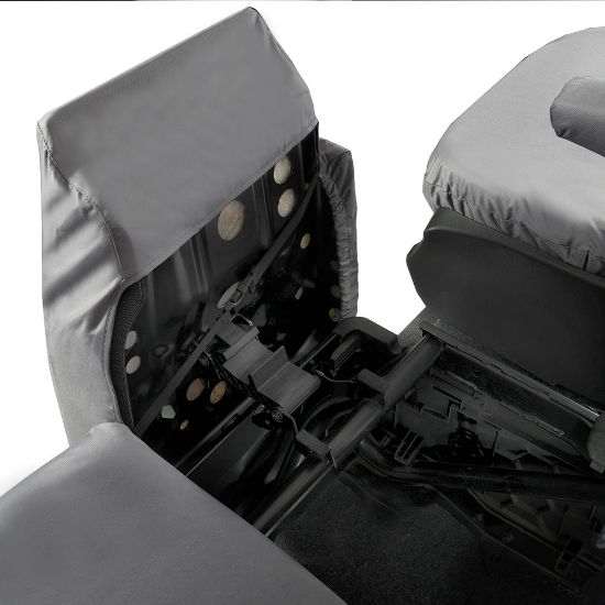 Picture of UK Custom Covers Ford Transit Custom Seat Covers Cotton-Backed PU (2013-2023) - Front (single/Double WITH pull Down Tray / Grey | SC102G