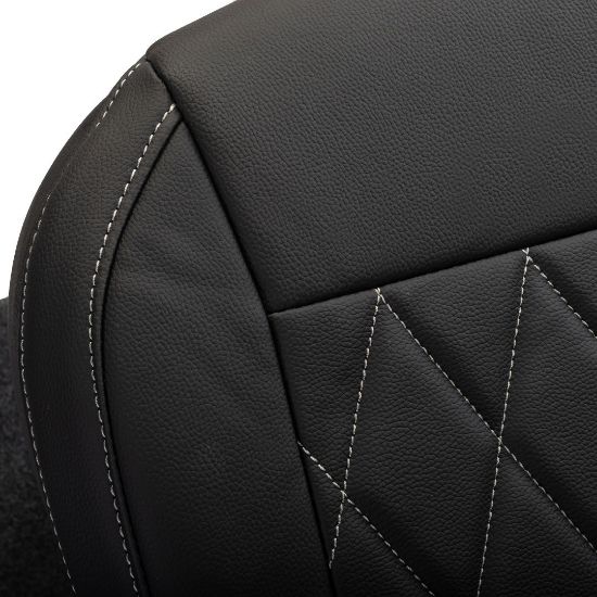 Picture of UK Custom Covers Ford Transit Custom Seat Covers Tailored Leatherette (2023+) - Single Bentley Stitch | SC1274B