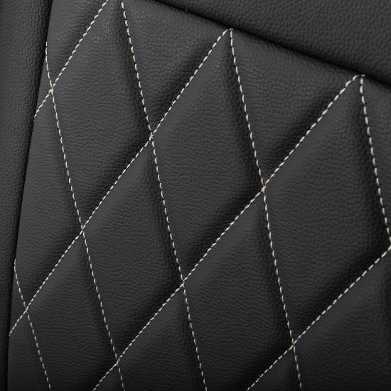 Picture of UK Custom Covers Ford Transit Custom Seat Covers Tailored Leatherette (2023+) - Single Bentley Stitch | SC1274B