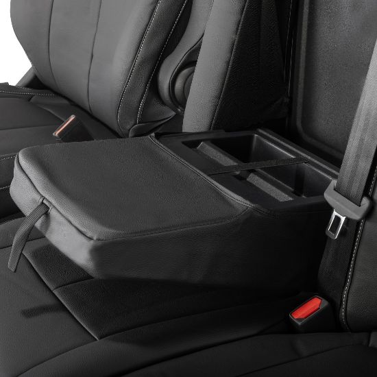 Picture of UK Custom Covers Ford Transit Custom Seat Covers Tailored Leatherette (2023+) - Block Stitch | SC1275B