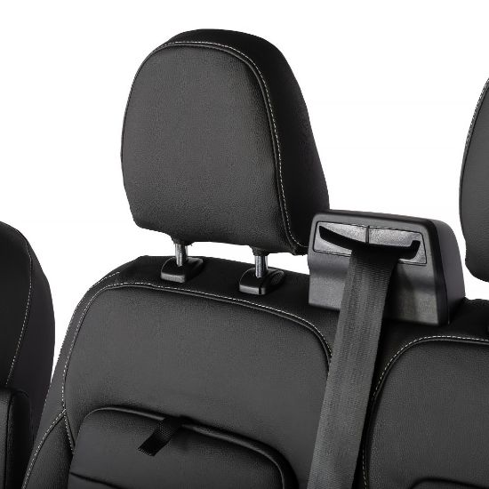 Picture of UK Custom Covers Ford Transit Custom Seat Covers Tailored Leatherette (2023+) - Block Stitch | SC1275B