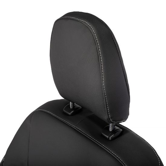 Picture of UK Custom Covers Ford Transit Custom Seat Covers Tailored Leatherette (2023+) - Block Stitch | SC1275B