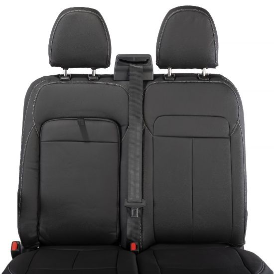 Picture of UK Custom Covers Ford Transit Custom Seat Covers Tailored Leatherette (2023+) - Block Stitch | SC1275B