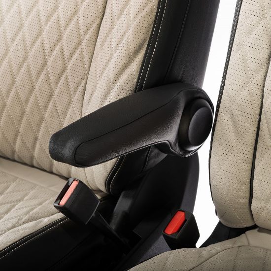 Picture of UK Custom Covers Ford Transit Custom Seat Covers Tailored Leatherette (2023+) - Diamond - 2 Tone | SC1277B