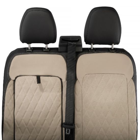 Picture of UK Custom Covers Ford Transit Custom Seat Covers Tailored Leatherette (2023+) - Diamond - 2 Tone | SC1277B