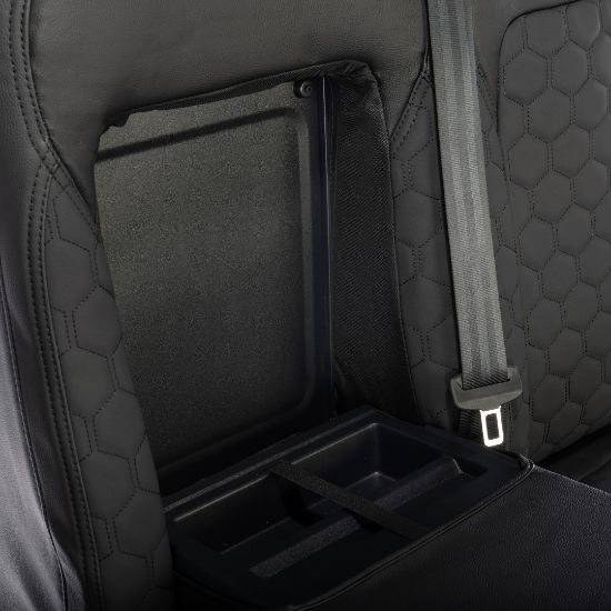 Picture of UK Custom Covers Ford Transit Custom Seat Covers Tailored Leatherette (2023+) - Honeycomb Stitch | SC1279B