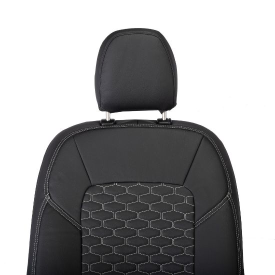 Picture of UK Custom Covers Ford Transit Custom Seat Covers Tailored Leatherette (2023+) - Hexagon | SC1280B