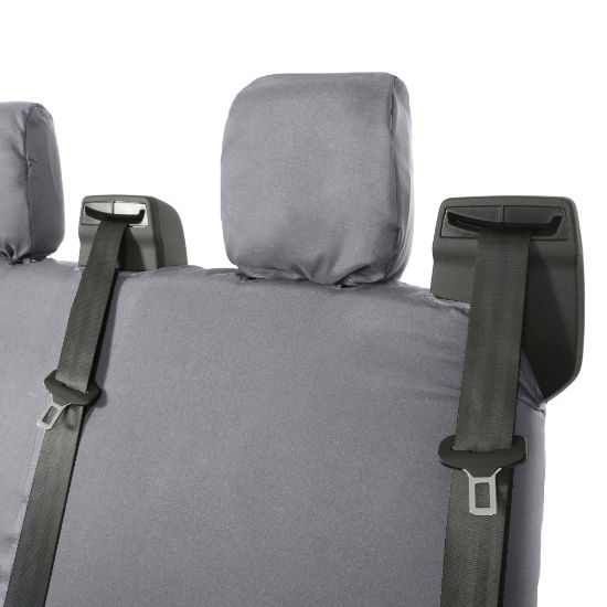 Picture of UK Custom Covers Ford Transit Custom Seat Covers Cotton-Backed PU (2013-2023) - Rear / Grey | SC131G