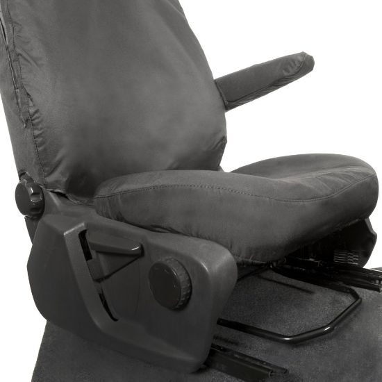 Picture of UK Custom Covers Ford Transit Custom Seat Covers Cotton-Backed PU (2013-2023) - Driver Only / Black | SC307B