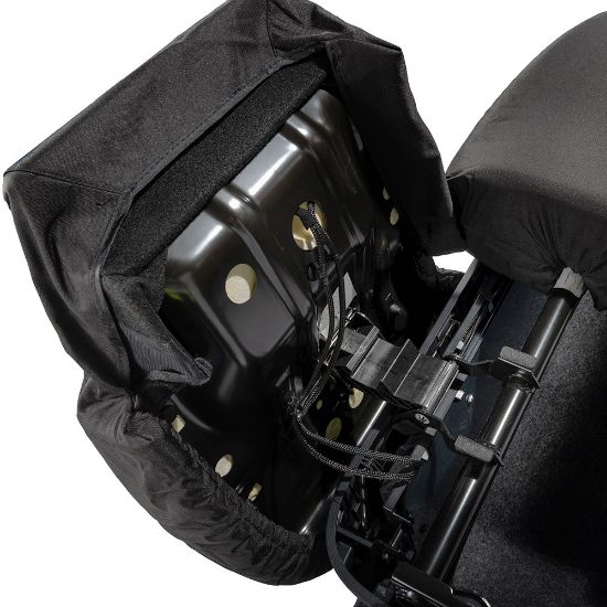 Picture of UK Custom Covers Ford Transit Custom Seat Covers Cotton-Backed PU (2023+) - Front (single/Double WITH pull Down Tray / Black | SC334B