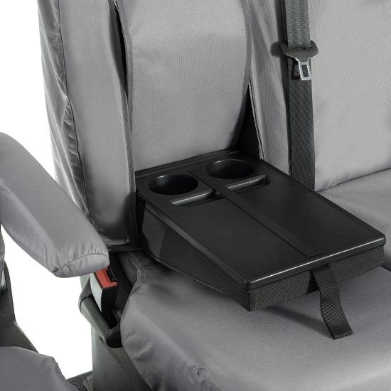 Picture of UK Custom Covers Ford Transit Custom Seat Covers Cotton-Backed PU (2023+) - Front (single/Double WITH pull Down Tray / Grey | SC334G