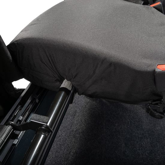 Picture of UK Custom Covers Ford Transit Custom Seat Covers Cotton-Backed PU (2023+) - Front (single/Double NO pull Down Tray / Black | SC335B