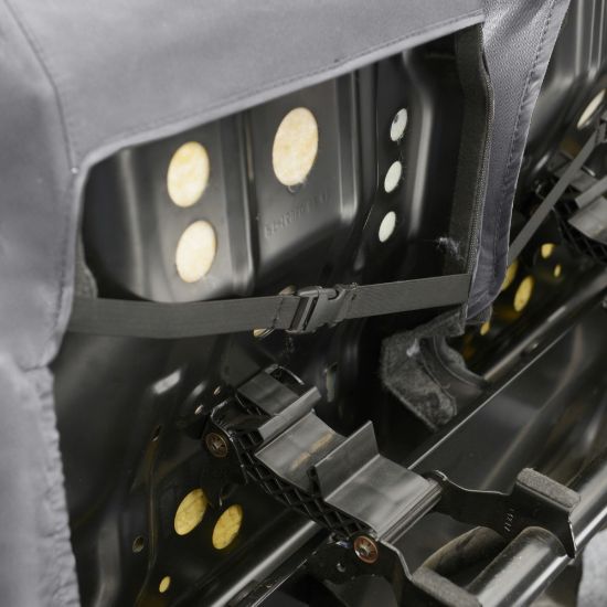 Picture of UK Custom Covers Ford Transit Custom Seat Covers Cotton-Backed PU (2023+) - Front (single/Double NO pull Down Tray / Grey | SC335G