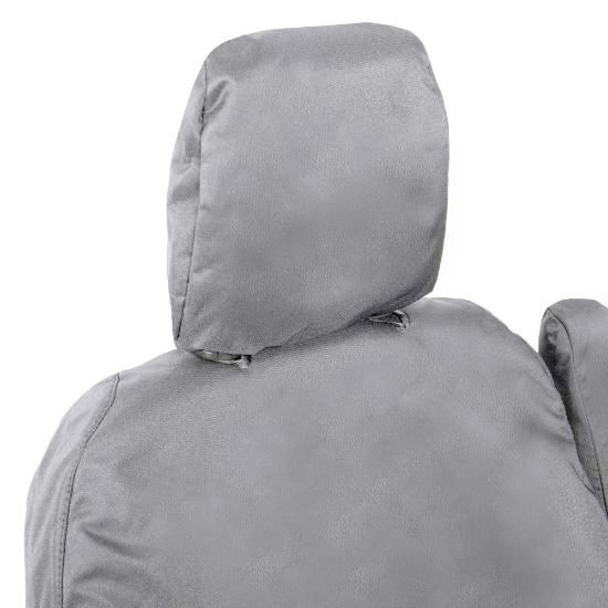 Picture of UK Custom Covers Ford Transit Custom Seat Covers Cotton-Backed PU (2013-2023) - Front (single/Double NO pull Down Tray / Grey | SC436G