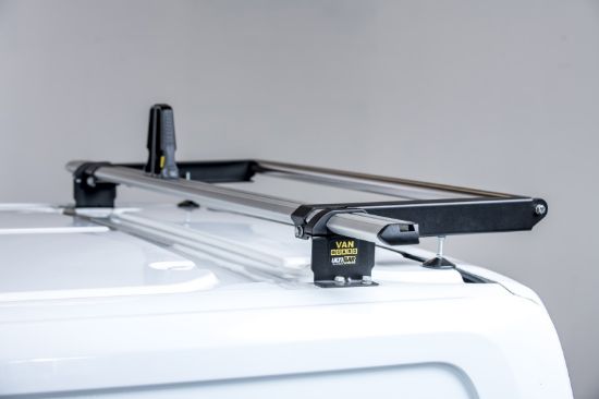 Picture of Van Guard 2 UltiBar+ Roof Bars with Roller Bundle for Ford Transit Custom 2023-Onwards | L1, L2 | H1 | Twin Rear Doors | VG348-2#VGR-09