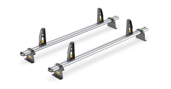 Picture of Van Guard ULTI Bar+ (Aluminium) - 2 Roof Bars for Volkswagen ID Buzz 2022-Onwards with Roller Bundle | L1 | H1 | Tailgate | VG347-2#VGR-33