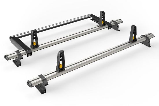Van Guard ULTI Bar+ (Aluminium) - 2 Roof Bars for Volkswagen T7 Transporter 2024-Onwards with Roller Bundle | L1, L2 | H1 | Twin Rear Doors