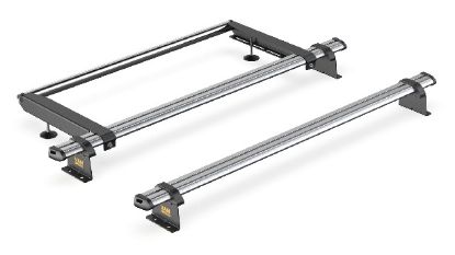 Van Guard ULTI Bar+ (Aluminium) - 3 Roof Bars for Volkswagen T7 Transporter 2024-Onwards with Roller Bundle | L2 | H1 | Twin Rear Doors