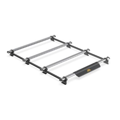 Picture of Van Guard ULTI Bar Trade (Steel) - 4 Roof Bars for Vauxhall Vivaro 2001-2014 with Roller Bundle | L2 | H1 | Twin Rear Doors | SB182-LWB-4#VGR-01