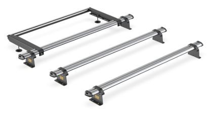Van Guard ULTI Bar Trade (Steel) - 3 Roof Bars for Nissan NV200 2009-2021 with Roller Bundle | L1 | H1 | Twin Rear Doors